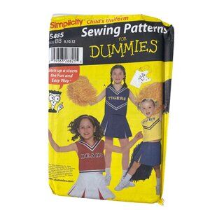 Simplicity 5485 Sewing Pattern Sizes 8-12 Uniform Dummies Cheerleading UNCUT